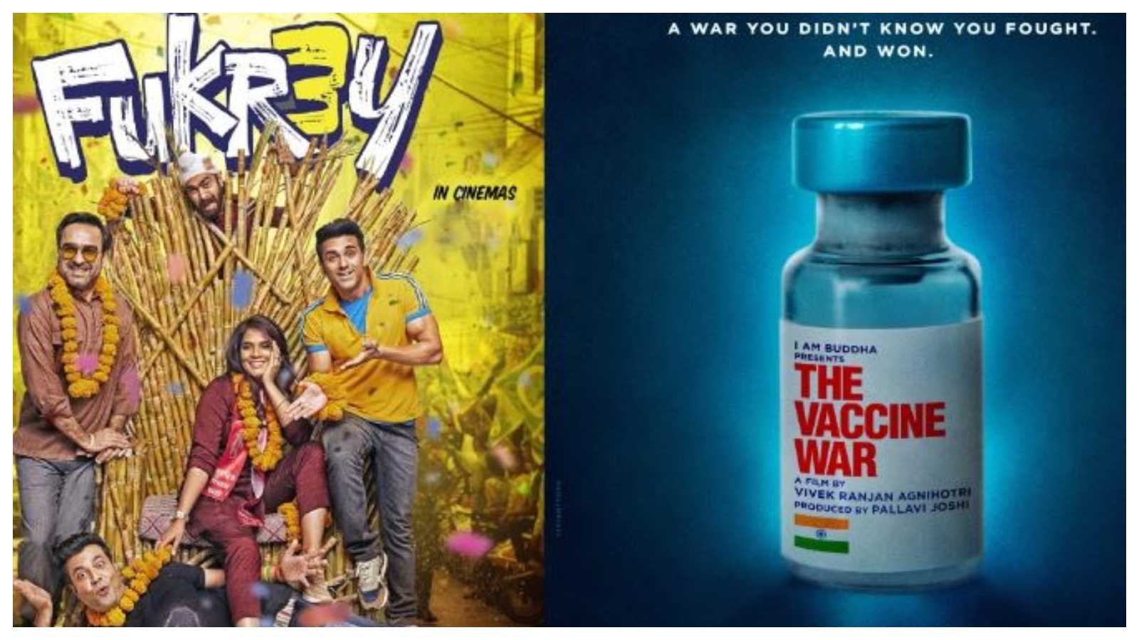 Fukrey 3 Vs The Vaccine War Box Office Day 2: The comedy sequel takes lead, Vivek Agnihotri’s film struggles to pick